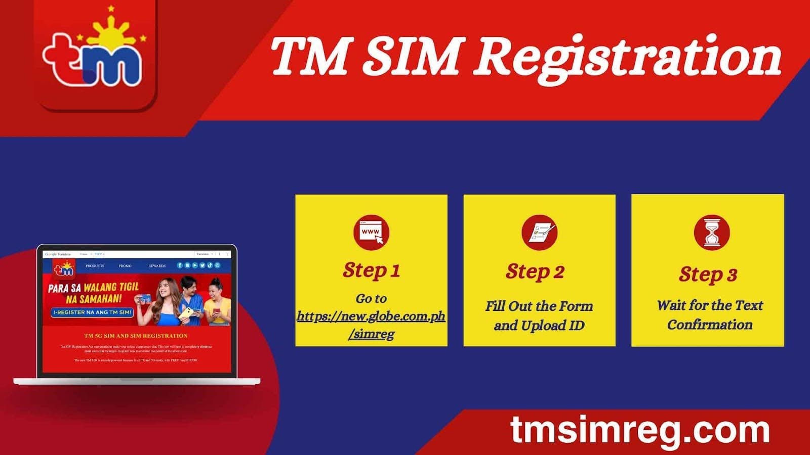 sim registration tm link fill up app