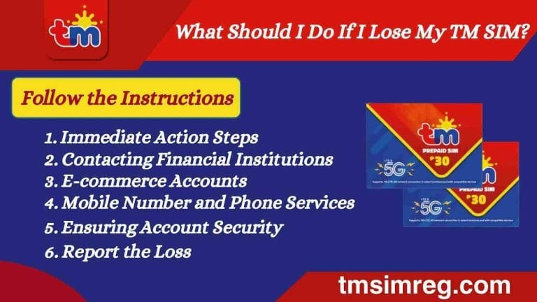What Should I Do If I Lose My TM SIM?