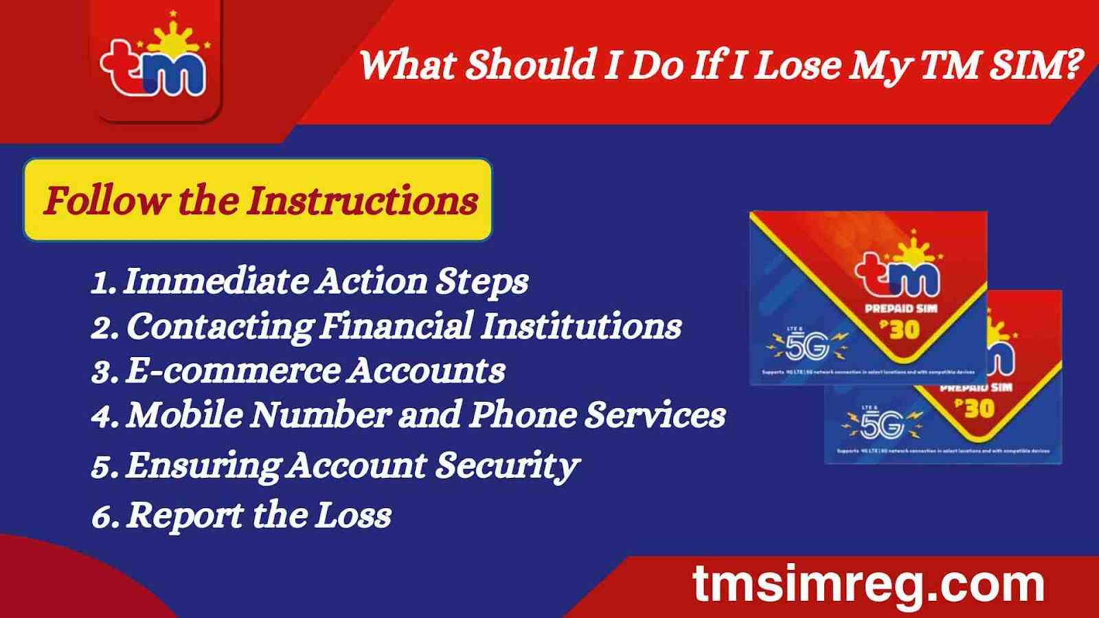 What Should I Do If I Lose My TM SIM