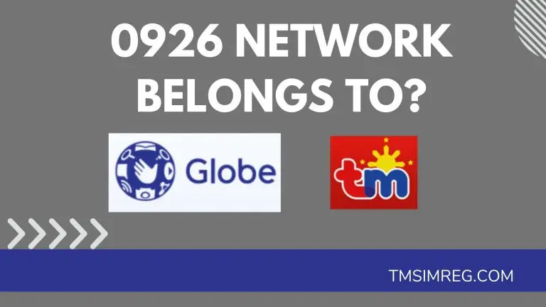 0926 what network? Globe, DITO or Smart Telecom 0926 what network