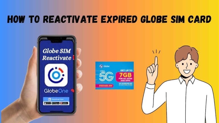 How to reactivate expired Globe SIM card?